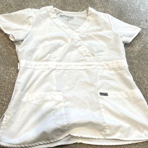 White greys anatomy scrub top
